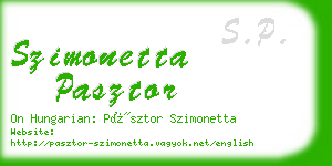 szimonetta pasztor business card